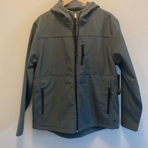 Point Summit Mens Green Moisture Wicking Zip Up Jacket